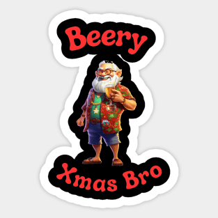 Santa Claus Christmas in July Sticker